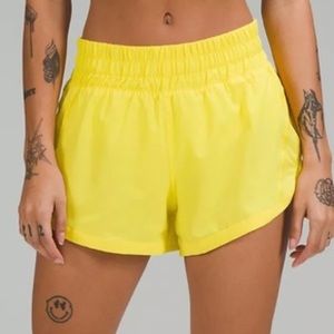 NWT lululemon Track HR 3” Sonic Yellow